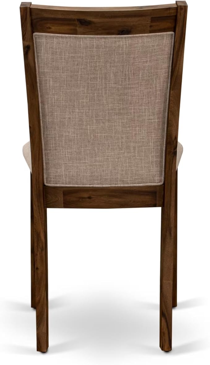 F3MZ7-50N-04 7-Pc Kitchen Table Set Includes a Pedestal Table and 6 Light Tan - Image 10