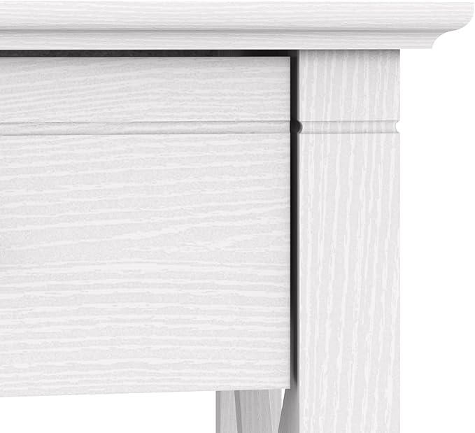 Bush Furniture Key West 60W Modern Farmhouse L Shaped Desk in Pure White Oak | - Image 4