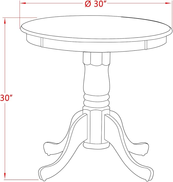 East West Furniture ESLA3-MAH-04 3 Piece Kitchen Table & Chairs Set Contains a - Image 11