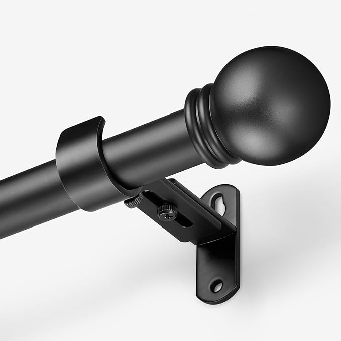 Curtain Rods for Windows 16 to 136 Inches, Curtain Rod Max Adjustable Length of by AMZSEVEN