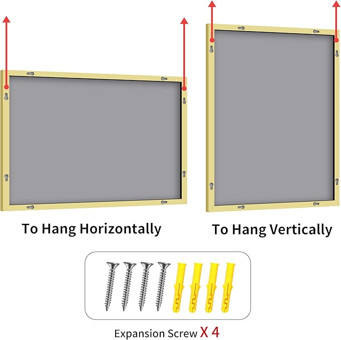 YIROMAN Bathroom Mirror 48"x36", Large Brushed Gold Bathroom Mirror - Image 9