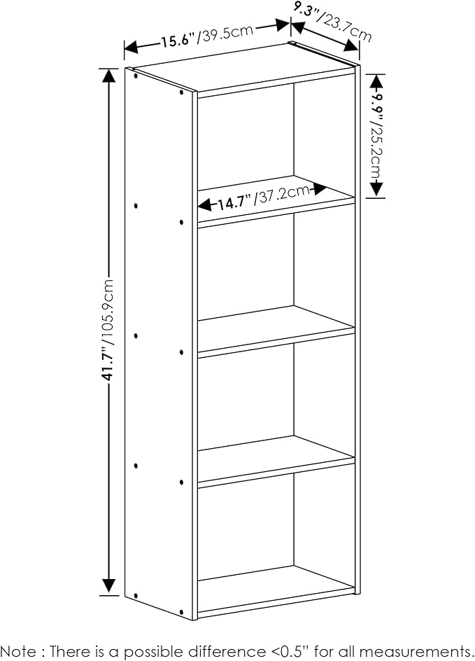 Furinno Luder Bookcase / Book / Storage, Light Blue/White - Image 3