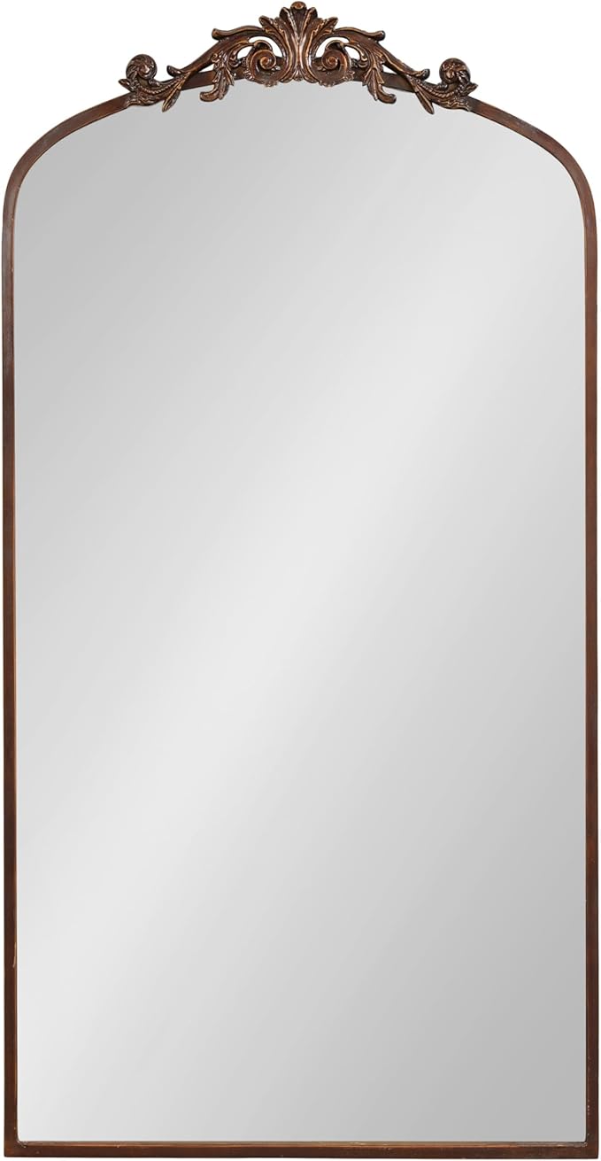 Kate and Laurel Arendahl Glam Arched Tall Panel Mirror; 24 x 42; Bronze; - Image 8