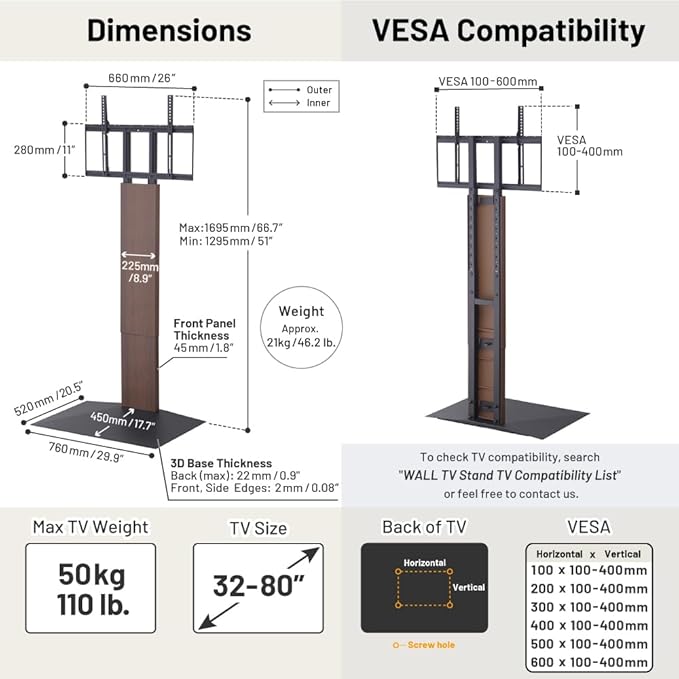 V3 High Type TV Stand w/Multi-Device Holder and Soundbar Shelf M White Set | - Image 7