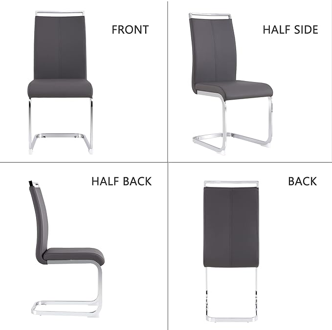 Dining Chairs Set, Kitchen Modern Metal Chairs - Image 4