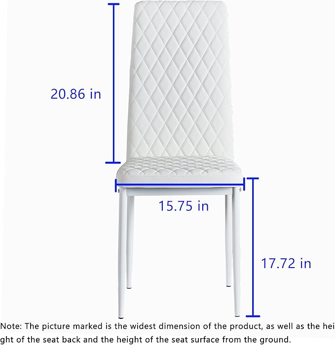 JT Modern Minimalist Dining Chair Fireproof Leather Sprayed Metal Pipe Diamond - Image 3