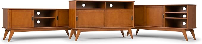 SIMPLIHOME Draper SOLID HARDWOOD 60 inch Wide Mid Century Modern TV Media Stand - Image 13