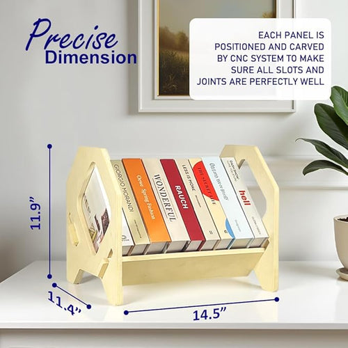 2 Pack Desktop Bookshelf, Stackable Book Organizer - Image 2