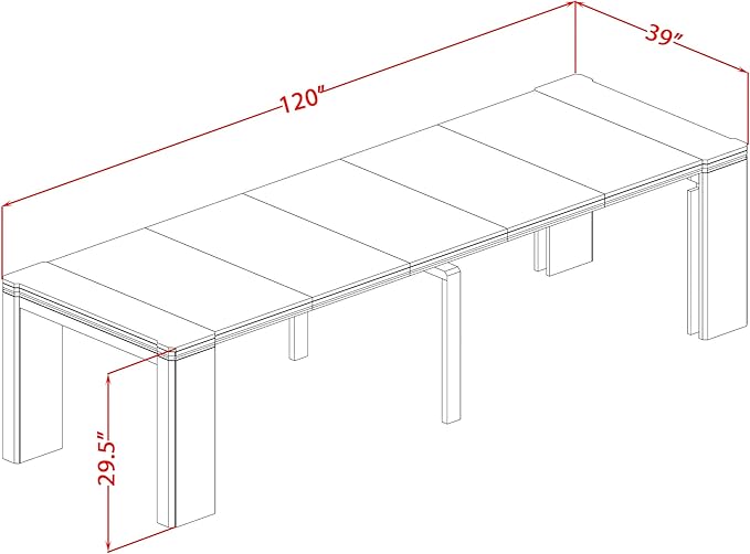 X07SI-B08-04 - 9 Pieces Mid Century Dining Set includes an Extendable Rectangle - Image 24