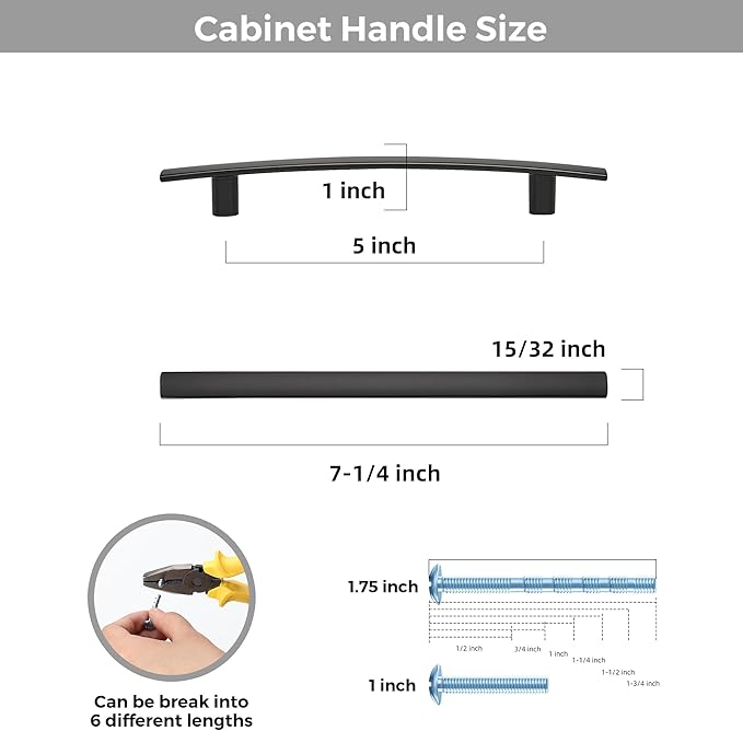 10 Pack Cabinet Handles 5" Hole Center - Image 3