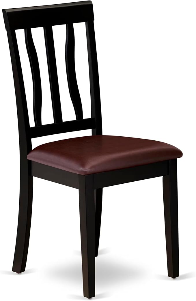 East West Furniture HLAN5-BCH-LC 5 Piece Dining Set Includes a Round Dining - Image 7
