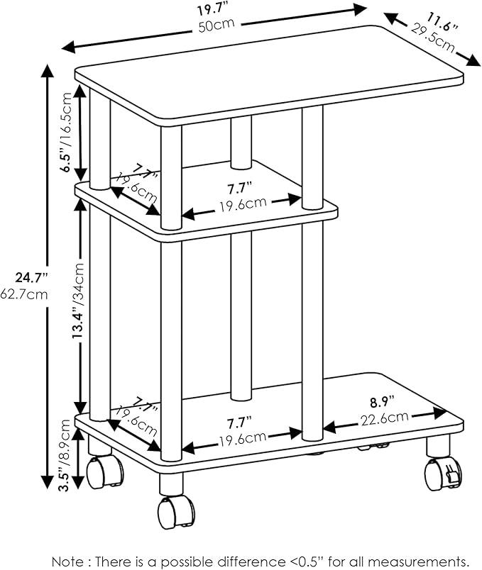 Furinno Turn-N-Tube U-Shaped Side Table - Image 3