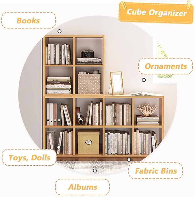 6 Cube Organizer Bookcase - Image 4