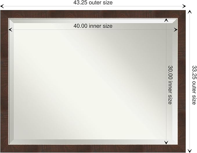Amanti Art Brown Bathroom Mirror - Image 4