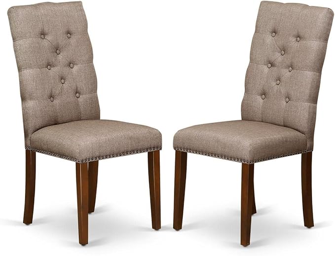 East West Furniture DLEL5-MAH-16 5 Piece Dining Room Furniture Set Includes a - Image 3