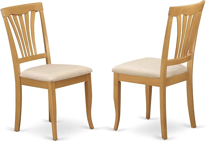 East West Furniture NDAV3-OAK-C 3 Piece Dining Room Table Set Contains a - Image 7