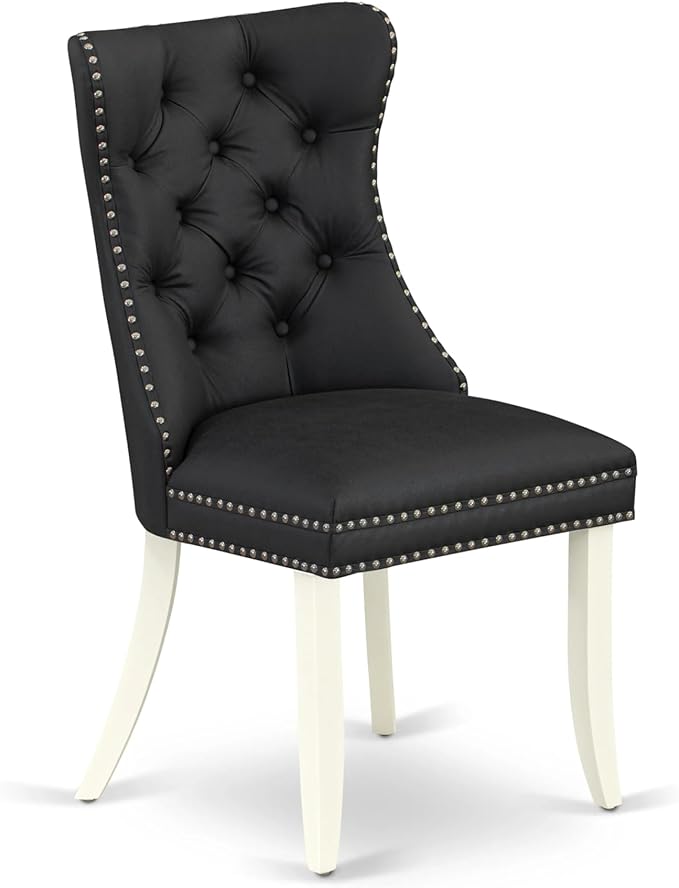 East West Furniture LGDA9-LWH-12 9 Piece Dining Table Set Contains a Rectangle - Image 8