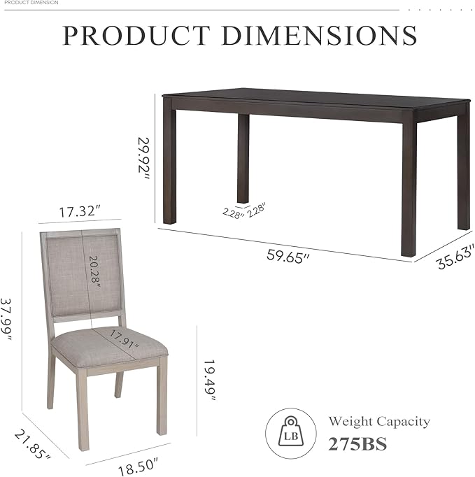 COLAMY Modern Rectangular Dining Table Set - Image 5