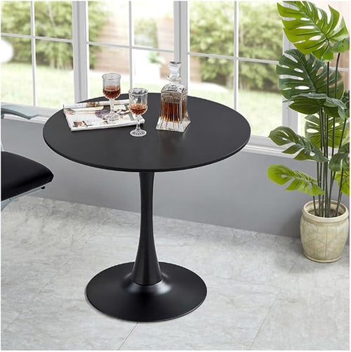 27.3" Tulip Dining Table, Mid-Century Modern Style, Round MDF Top by HYYTEIBL