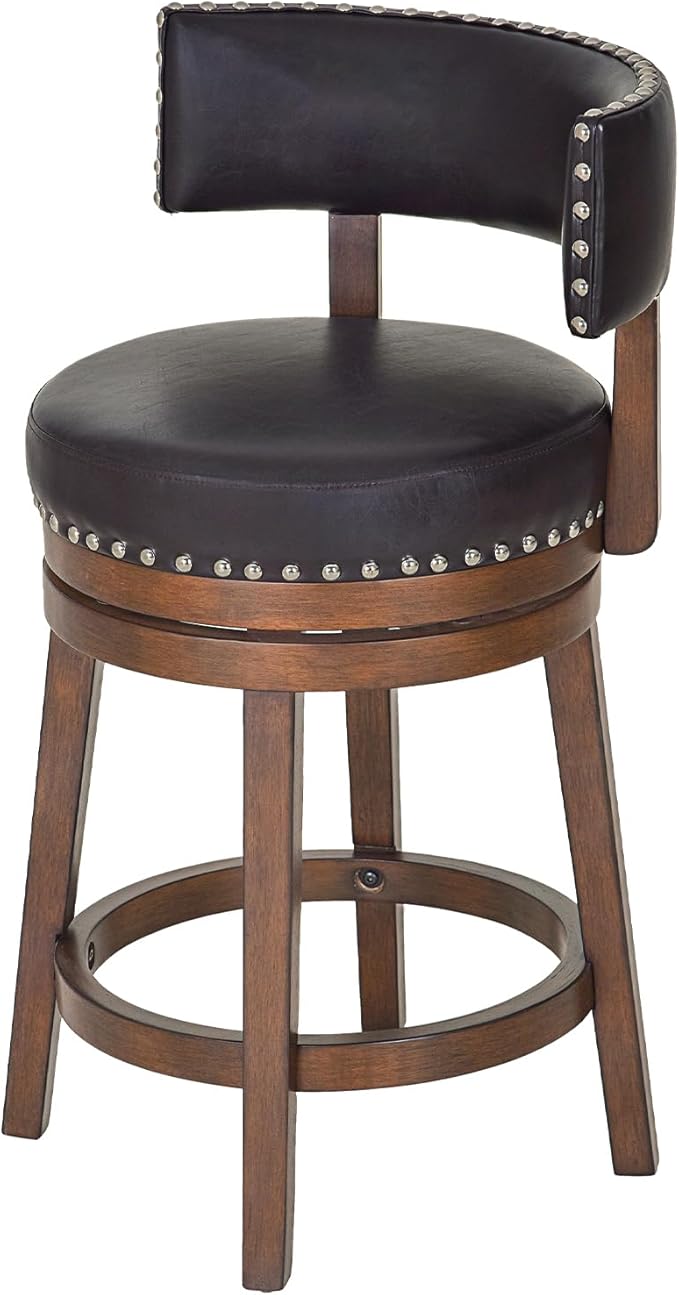 COLAMY Swivel Bar Stools Set of 3, Swivel Counter Height Barstools - Image 8