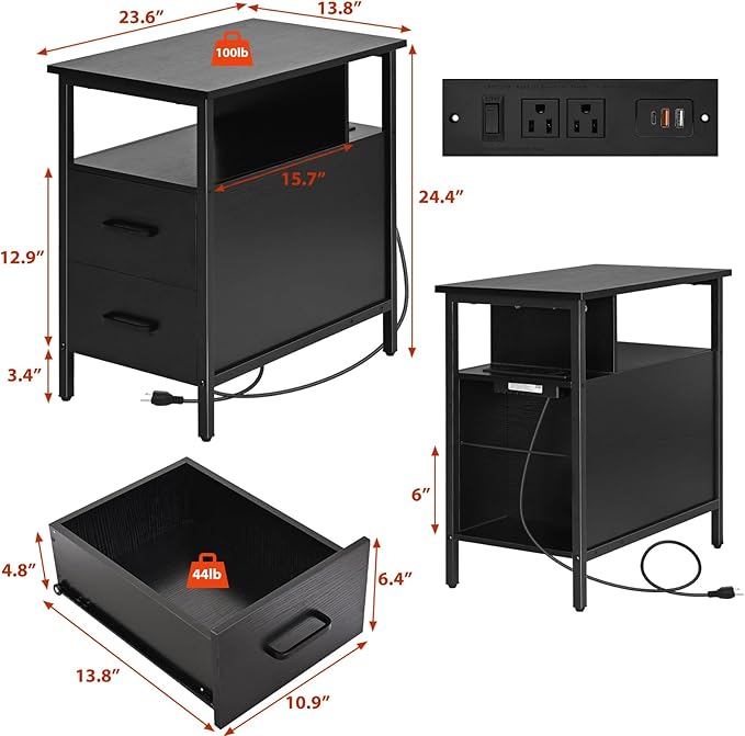 Black Side Tables, End Table - Image 3