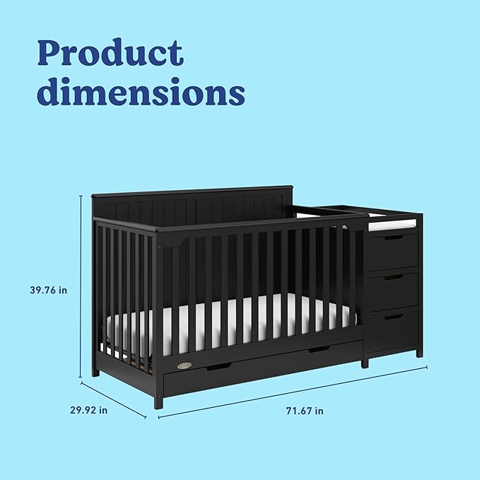 Graco Hadley All-in-One Convertible Crib & Changer – GREENGUARD Gold Certified - Image 7