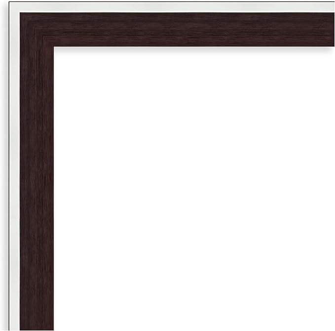 Amanti Art Bathroom Mirror for Over Sink, 30x41 Maya Espresso Silver Rectangle - Image 2