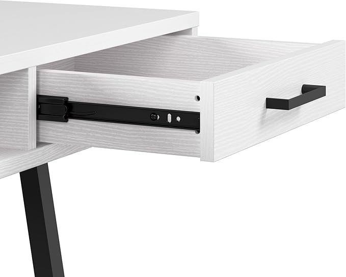 Bush Furniture Steele 40W Writing Desk in Pure White Oak | Computer Table - Image 6