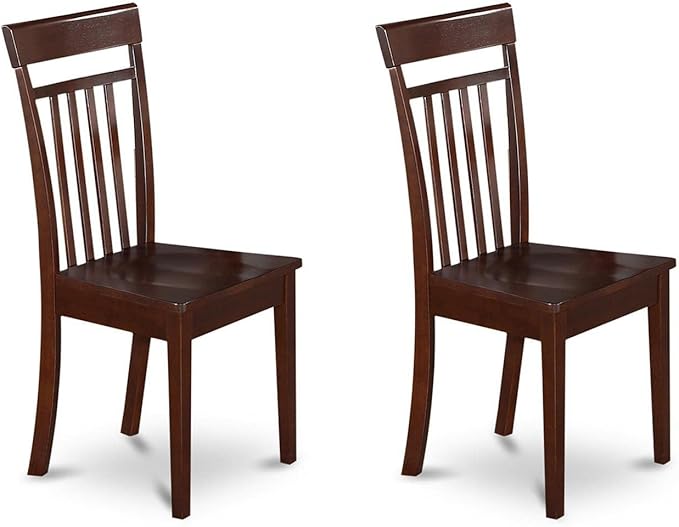 East West Furniture HLCA3-MAH-W 3 Piece Kitchen Table Set - Image 3