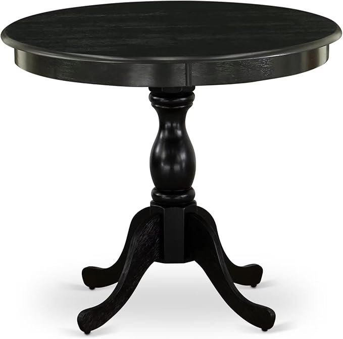 East West Furniture AMSI3-ABK-48 3 Piece Modern Dining Table Set Contains a - Image 3
