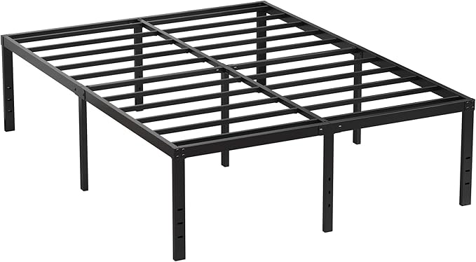 EMODA 20 Inch King Bed Frame No Box Spring Needed, Heavy Duty Tall Metal - Image 9