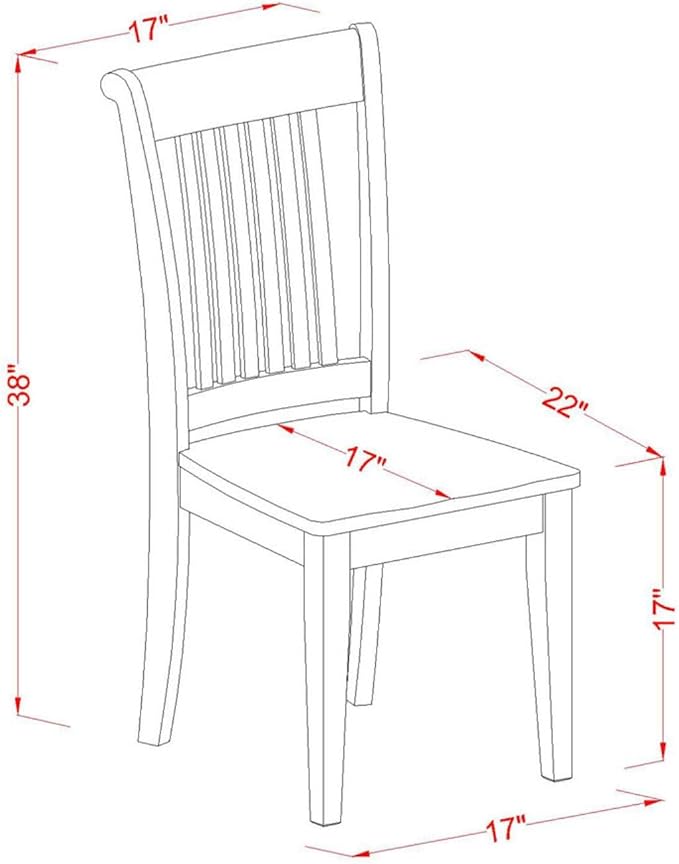 East West Furniture DLPO3-SBR-W 3 Piece Kitchen Table Set - Image 5