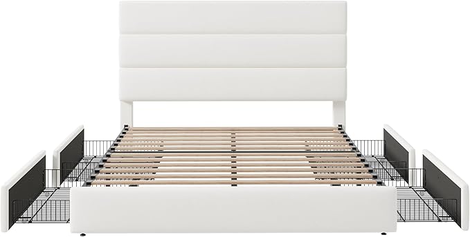 Allewie Modern Queen Size Platform Bed Frame - Image 8