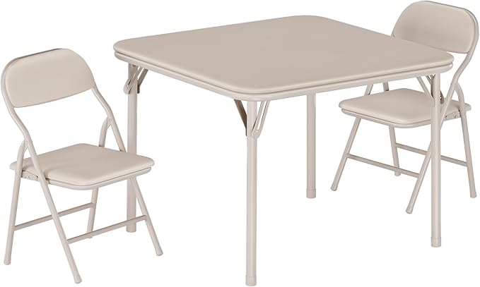 GarveeHome 3-Piece Kids Folding Table and Chairs Set, Toddlers Children's - Image 9