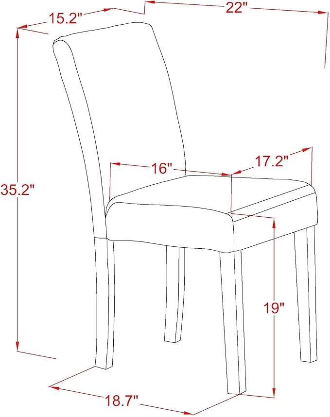 East West Furniture V077AB264-7 7 Piece Kitchen Table Set Consist of a - Image 14