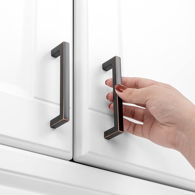 KOOFIZO 30-Pack Solid Square Bar Cabinet Handle - Image 3