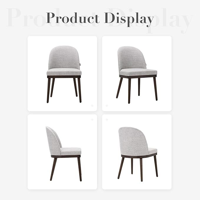COLAMY Upholstered Dining Chairs Set of 2, Large Dining Room Kitchen Chairs - Image 5