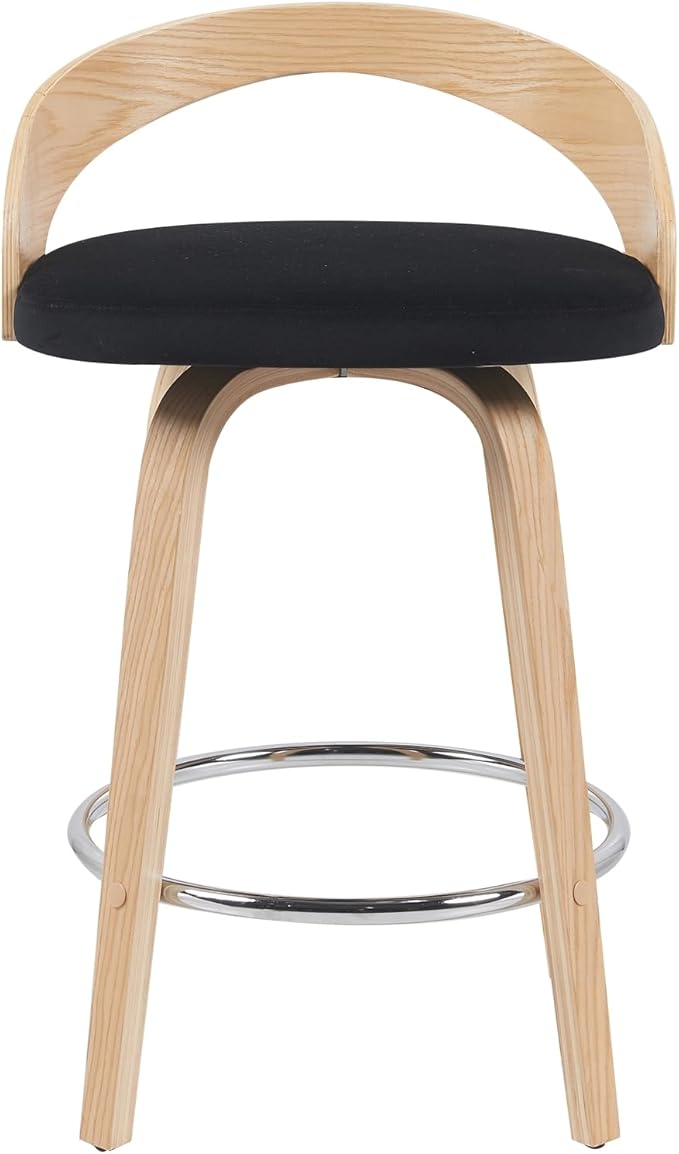 Armen Living Sonia Modern Swivel Counter Height Bar Stool - Image 3