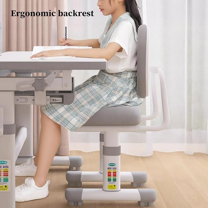 Kids Desk and Chair Set Kids Study Desk Chair Set Height Adjustable Ergonomic - Image 4