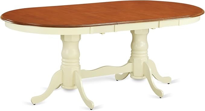 East West Furniture PLAI7-WHI-W 7 Piece Modern Dining Table Set Consist of an - Image 3