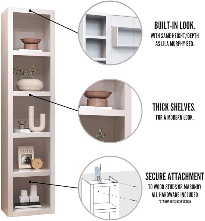 Oakland Living Grey 84-in Tall Wooden Bookcase Shelf - Image 5