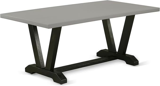 East West Furniture V697DR124-7 7 Piece Modern Dining Table Set Consist of a - Image 3