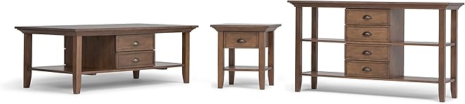 SIMPLIHOME Redmond SOLID WOOD 19 inch Wide Square Transitional End Side Table - Image 11
