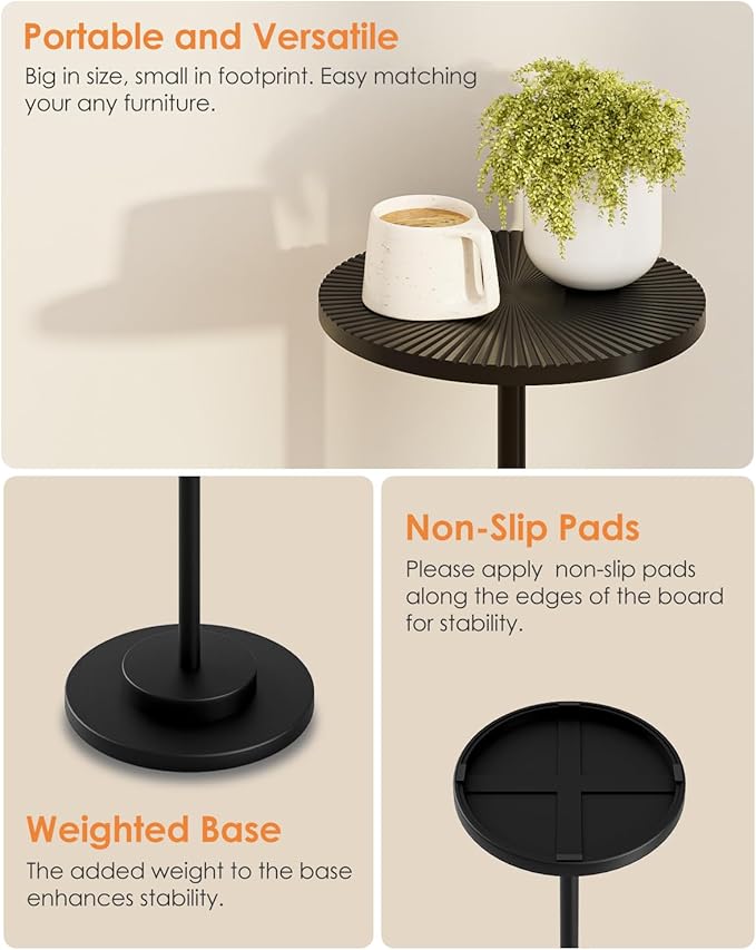 Round Side Table, Small Drink Table - Image 7