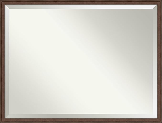 Amanti Art Brown Bathroom Mirror by AmantiArt