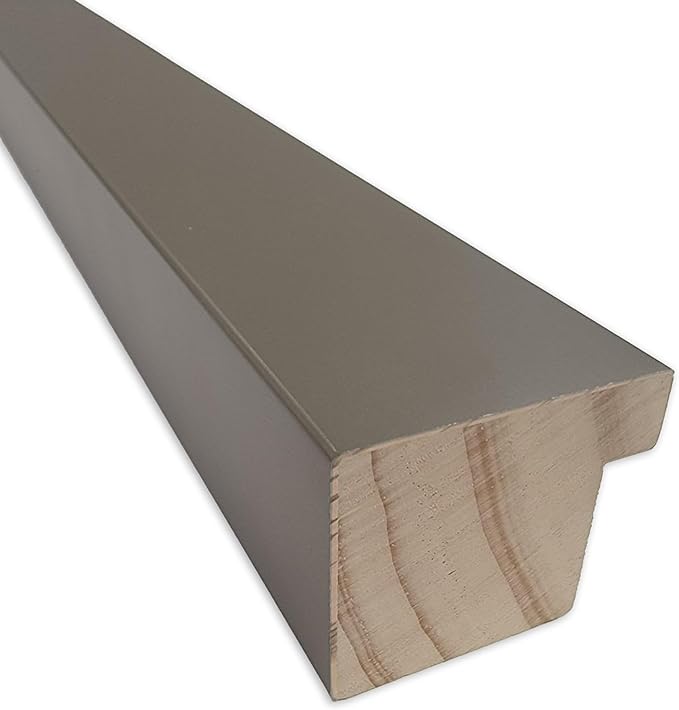 Amanti Art Grey Wall Mirror 33x43 Edwin Clay Grey Rectangle Bathroom Mirror - Image 2