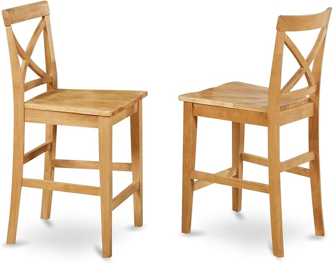 East West Furniture YAPB5-OAK-W 5 Piece Kitchen Counter Set Includes a - Image 5