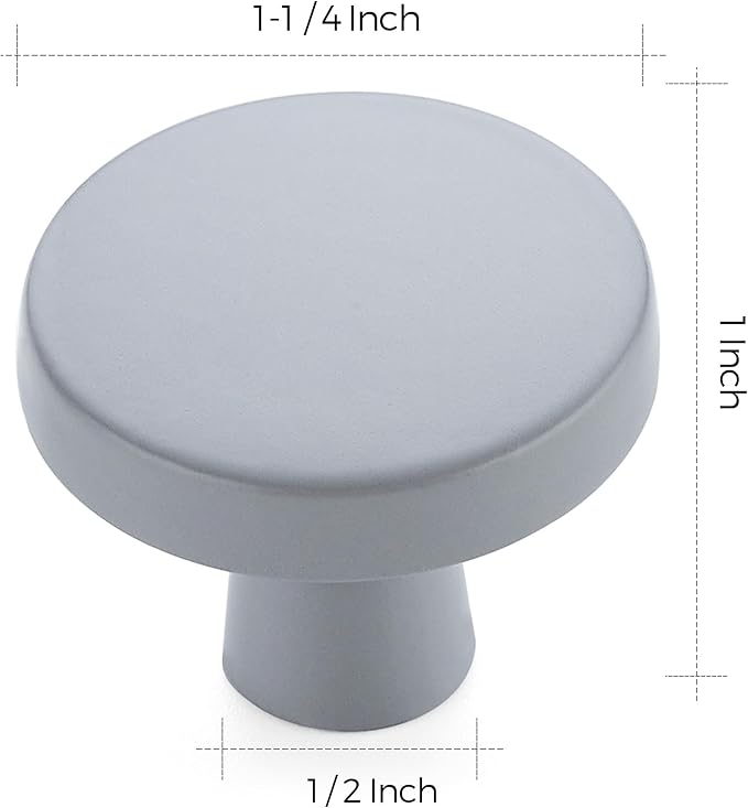 Ravinte 30 Pack Drawer Pulls 1-1/4 Inch Kitchen Cabinet Knobs Solid Round - Image 3