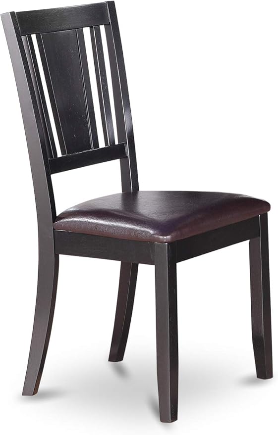 East West Furniture DLDU5-BLK-LC 5 Piece Modern Dining Table Set Includes a - Image 8