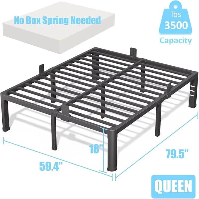 FUIOBYVV 18 Inch Queen Bed Frame - Image 3